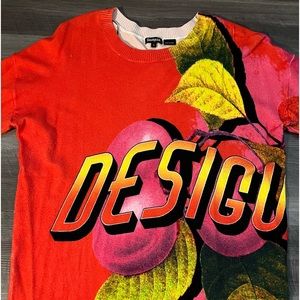 Desigual Orange Top, fits oversized, soft material, size S